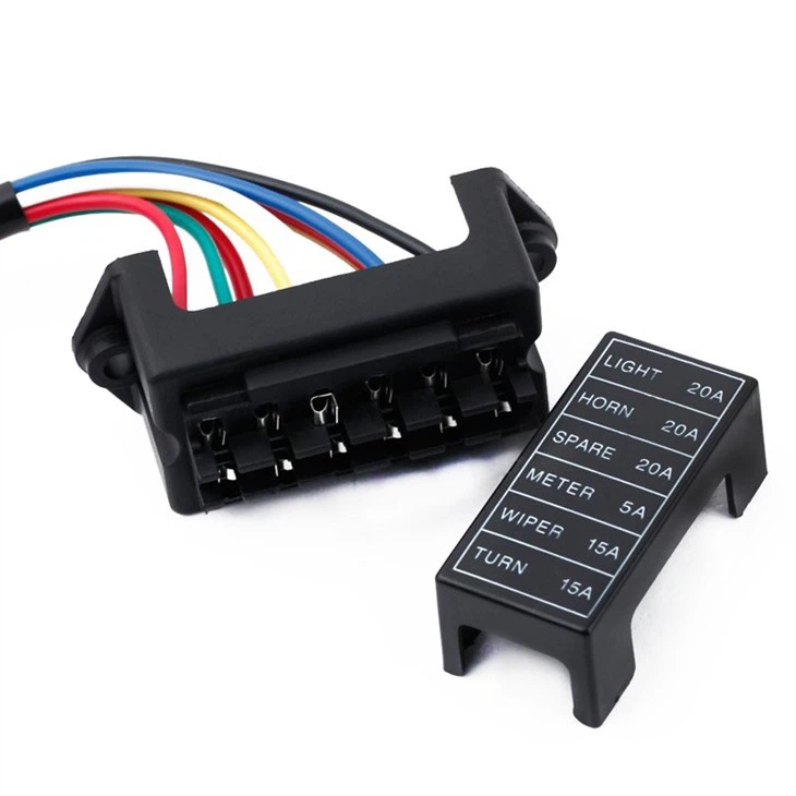 Universal 4 6 8 10 12 Way Circuit ATC ATO Blade Fuse Holder Block Box DC 32V With Wire Modification For Bus Trailer Ship Tanker